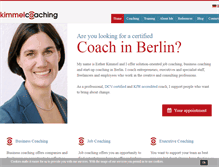 Tablet Screenshot of kimmelcoaching.de